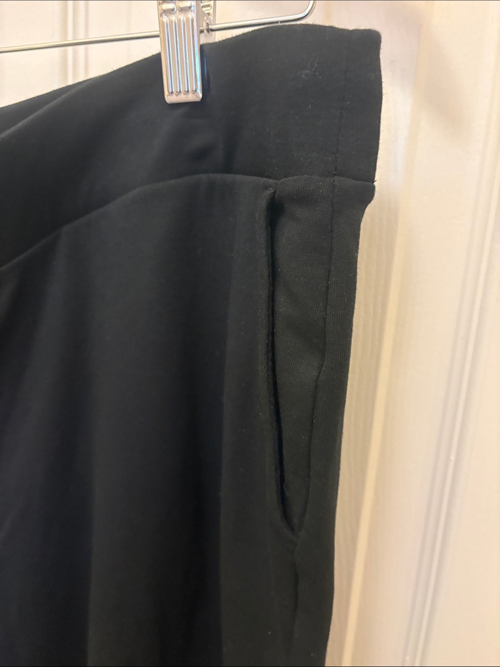 Pure Jill Black Affinity French Terry Slim Leg Pants size Large Petite - Picture 3 of 4
